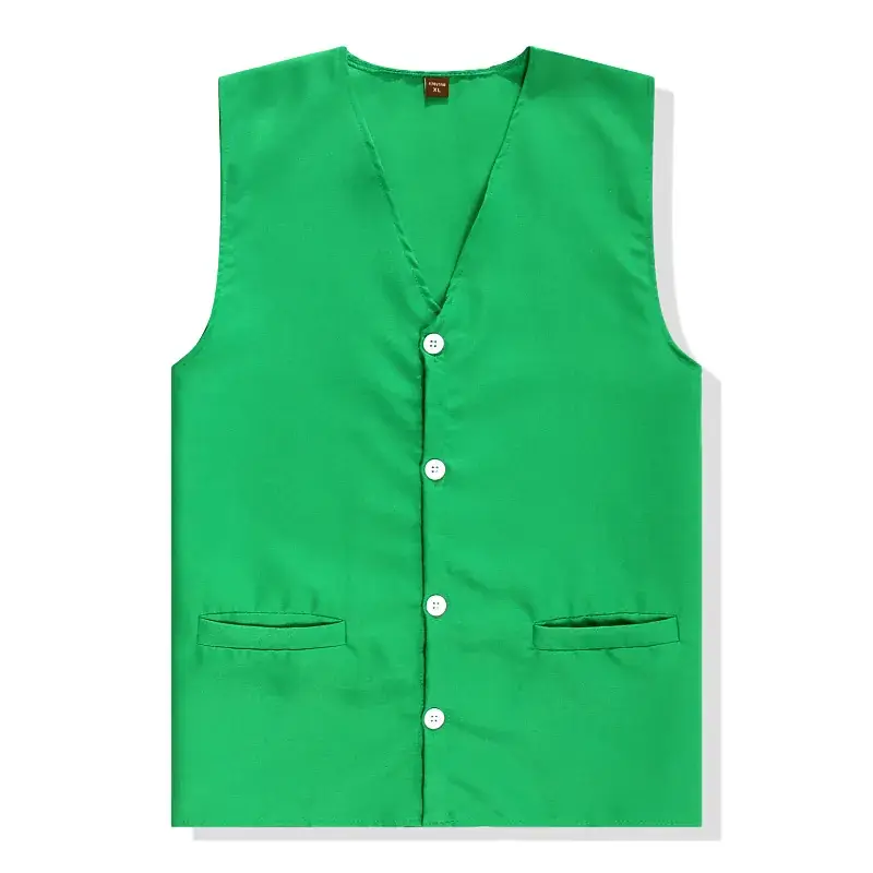 Men Sleeveless Button Vest Navy Blue - Image 12