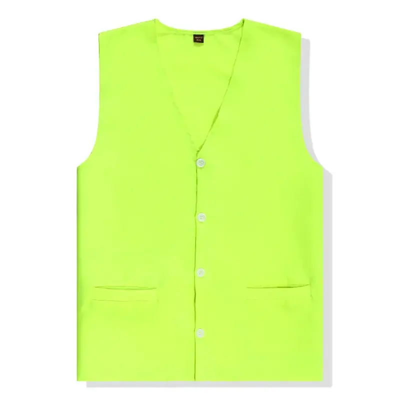 Men Sleeveless Button Vest Navy Blue - Image 7