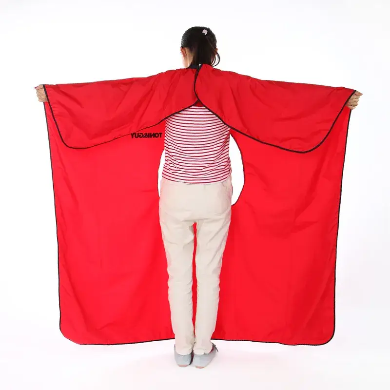 Transparent Hairdressing Cloth Red Non-Stick Mobile Phone Safe - Image 2