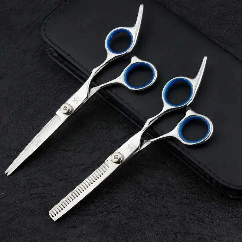 Haircut Tools Set with Blue Scissors and Pink Brush - Image 10