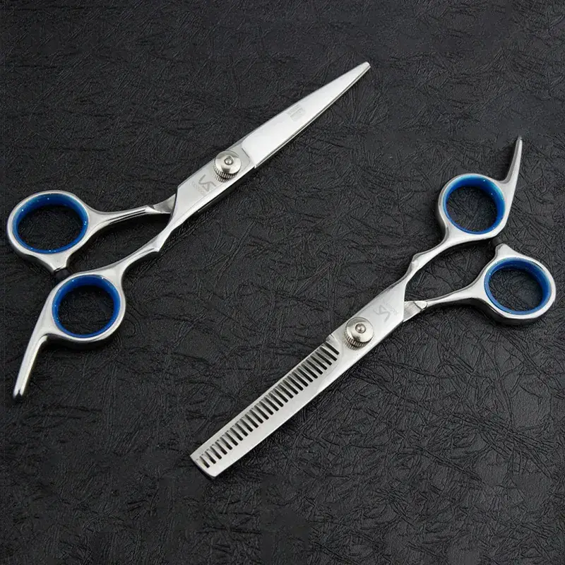 Haircut Tools Set with Blue Scissors and Pink Brush - Image 11