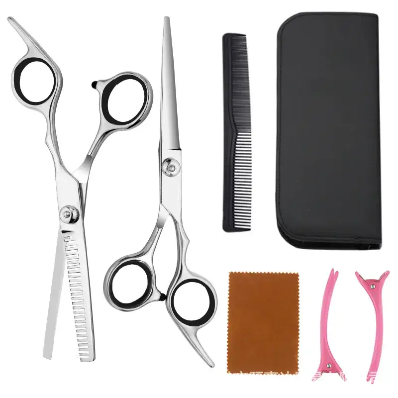 Haircut Tools Set with Blue Scissors and Pink Brush - Image 5