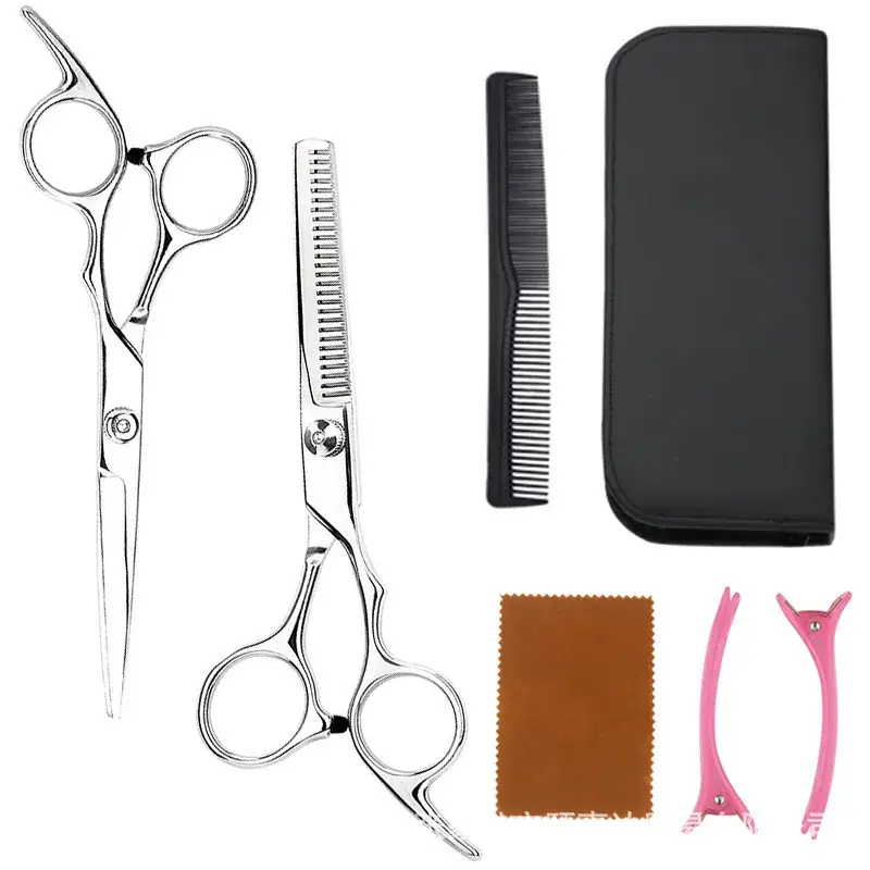 Haircut Tools Set with Blue Scissors and Pink Brush - Image 7