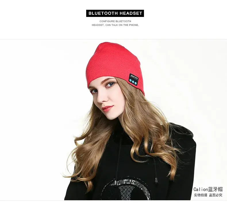 Grey Knitted Bluetooth Music Hat for Men Women — feature 22