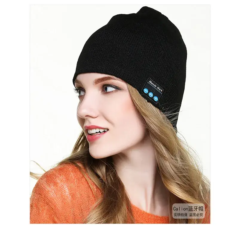 Grey Knitted Bluetooth Music Hat for Men Women — feature 27