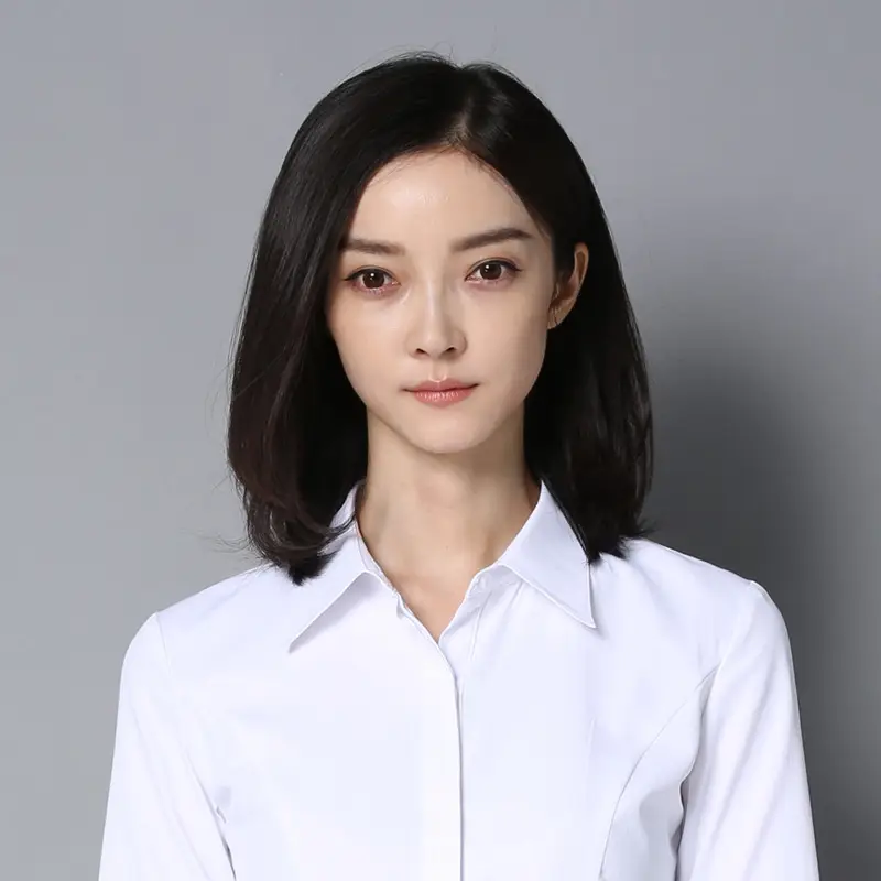 2024 White Long-Sleeve Slim Fit Business Shirt Large - Image 6