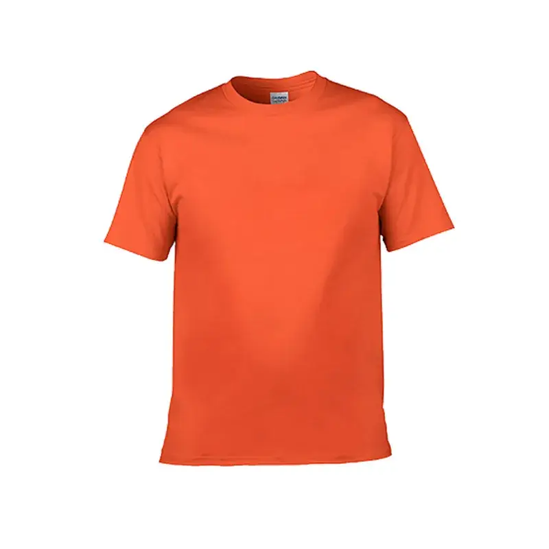 Gildan Cotton Round Neck T-Shirt 100 Cotton Orange - Image 7