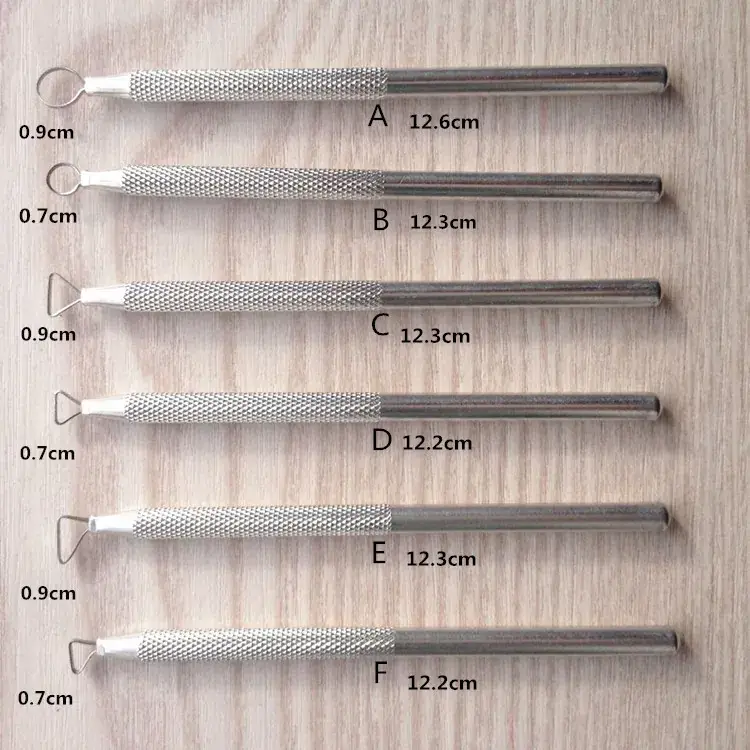 6-Piece Metal Clay Scraper Set for Sculpting
