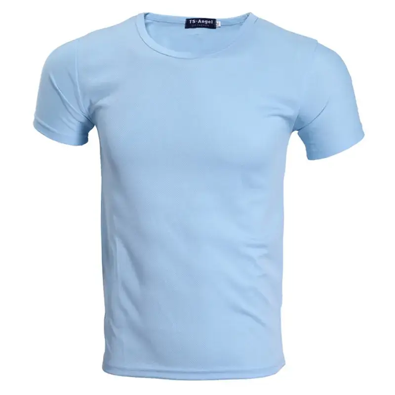 Men Light Blue Jersey T-Shirt Large Medium