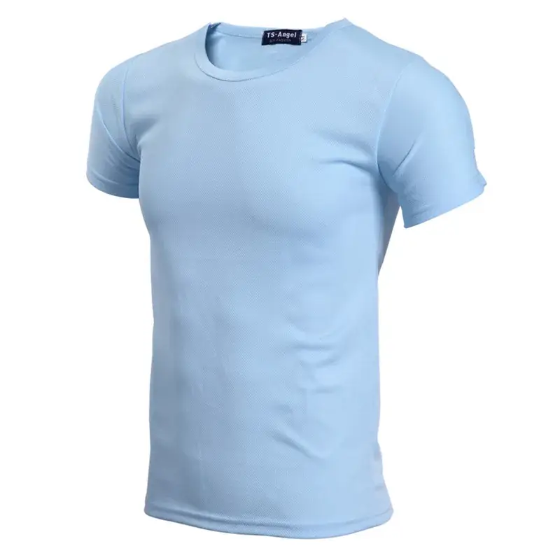 Men Light Blue Jersey T-Shirt Large Medium