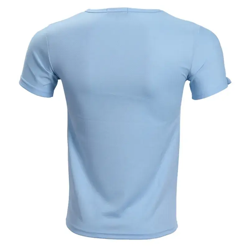 Men Light Blue Jersey T-Shirt Large Medium