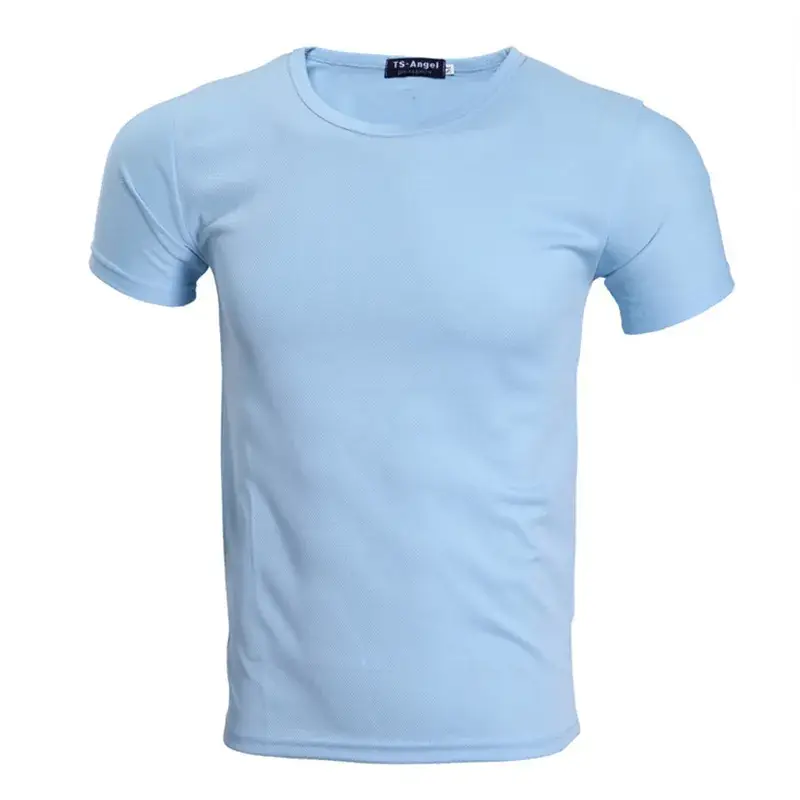 Men Light Blue Jersey T-Shirt Large Medium