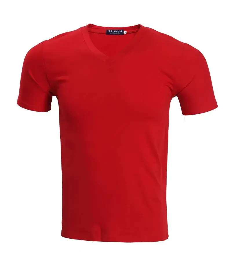 V-Neck Light Blue T-Shirt Men Women Casual Wear - Image 3