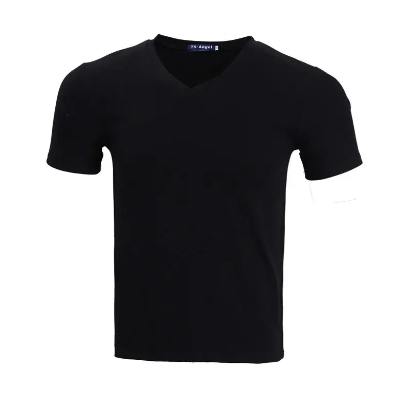 V-Neck Light Blue T-Shirt Men Women Casual Wear - Image 6