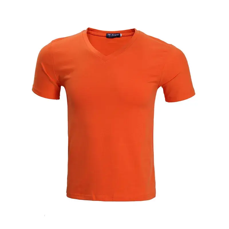 V-Neck Light Blue T-Shirt Men Women Casual Wear - Image 7