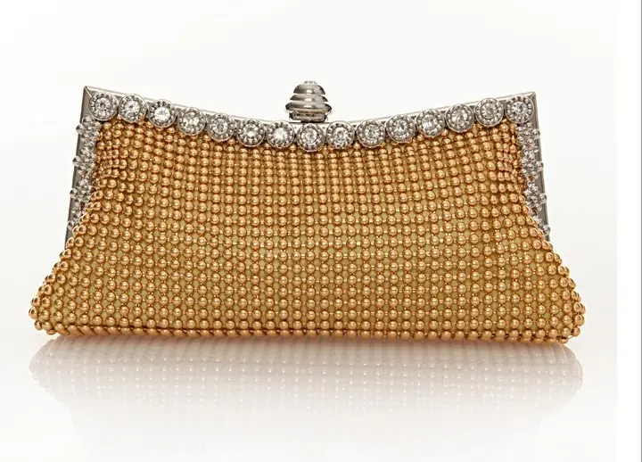 Black Rhinestone Beaded Evening Clutch Bag - Image 2