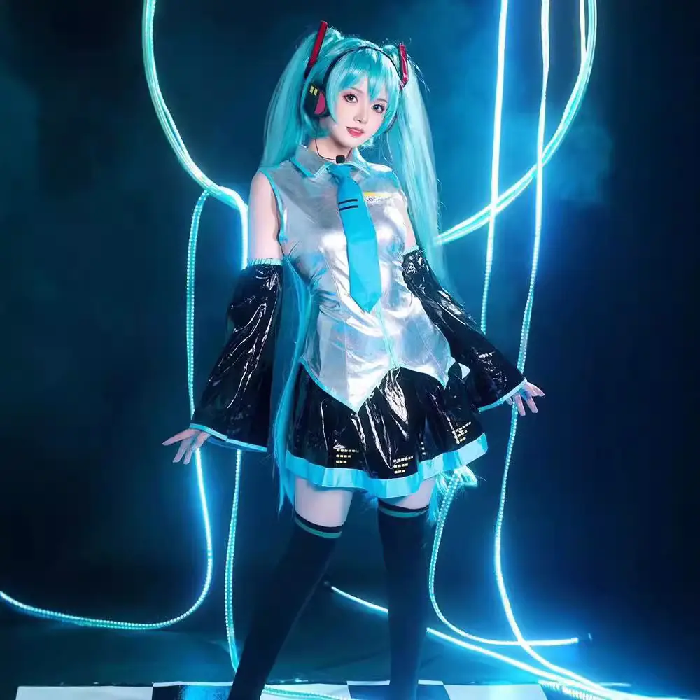 Cos Patent Leather Maid Lolita Dress Full Suit - Image 8