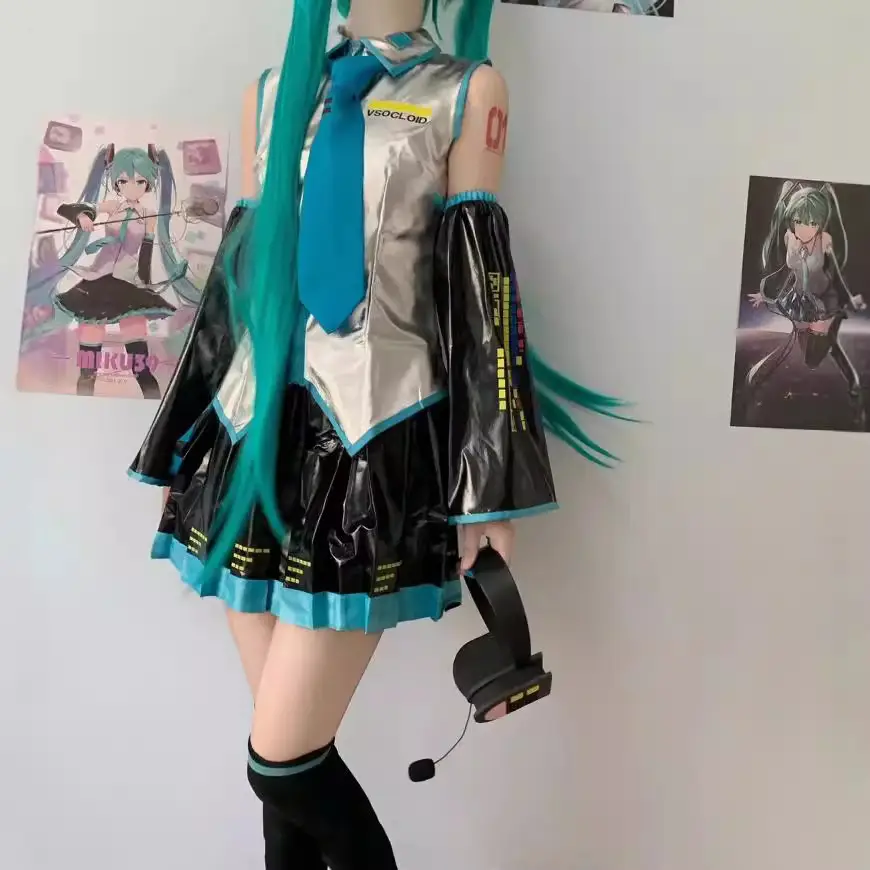 Cos Patent Leather Maid Lolita Dress Full Suit - Image 10