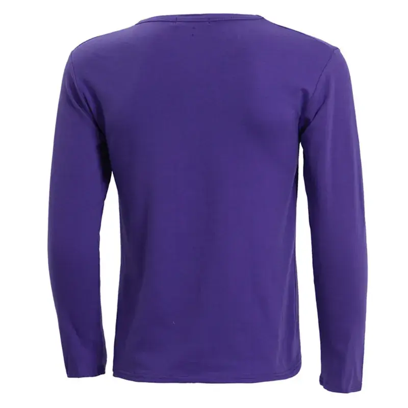 White Long Sleeve Lycra Cotton T-Shirt for Men