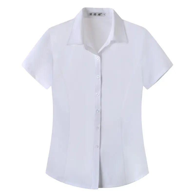Women's Pink Short Sleeve Korean Style Shirt Large Size — feature 1