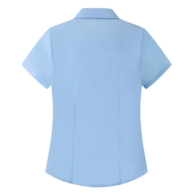 Women's Pink Short Sleeve Korean Style Shirt Large Size — feature 4
