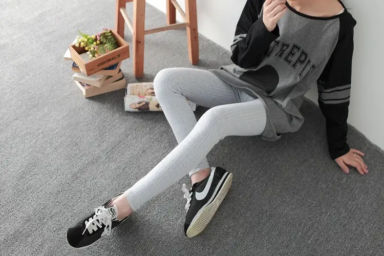 Women's Fleece Leggings Vertical Striped Warm Thickens — feature 15