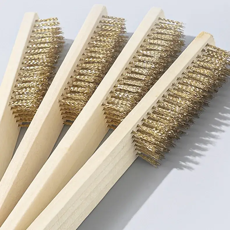 Wooden Wire Brush Large Handle 6x13 Tool - Image 5