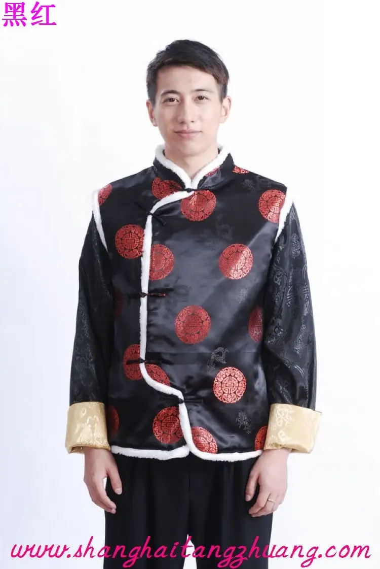 Red Quilted Ethnic Waistcoat Vest for Men — feature 4