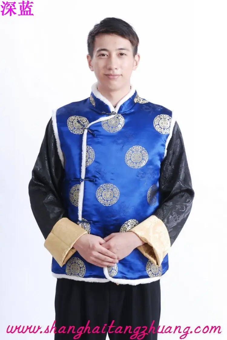 Red Quilted Ethnic Waistcoat Vest for Men — feature 5