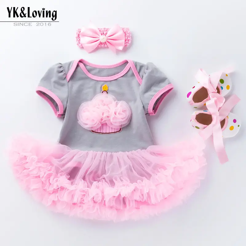 Baby Pink Crown Dress Set 0-2 Years Old