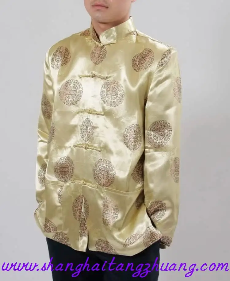 Wholesale Men's Blue Chinese Tang Suit Long Sleeve Jacket — feature 17