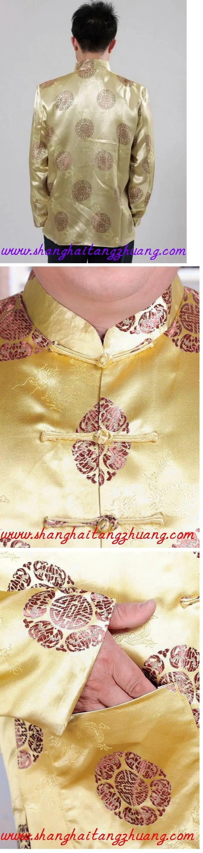 Wholesale Men's Blue Chinese Tang Suit Long Sleeve Jacket — feature 19