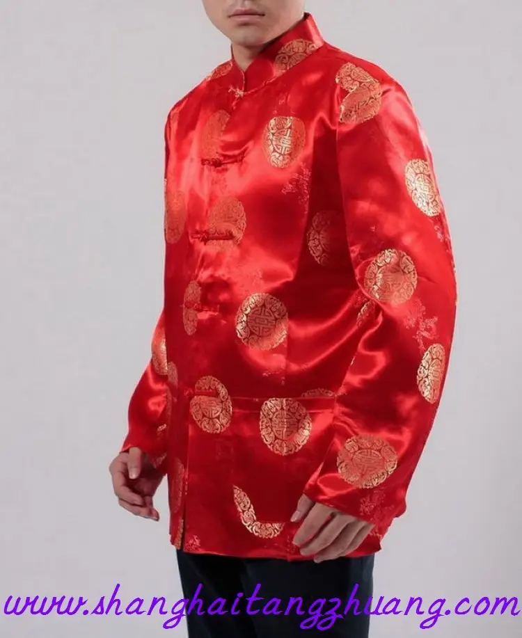 Wholesale Men's Blue Chinese Tang Suit Long Sleeve Jacket — feature 27
