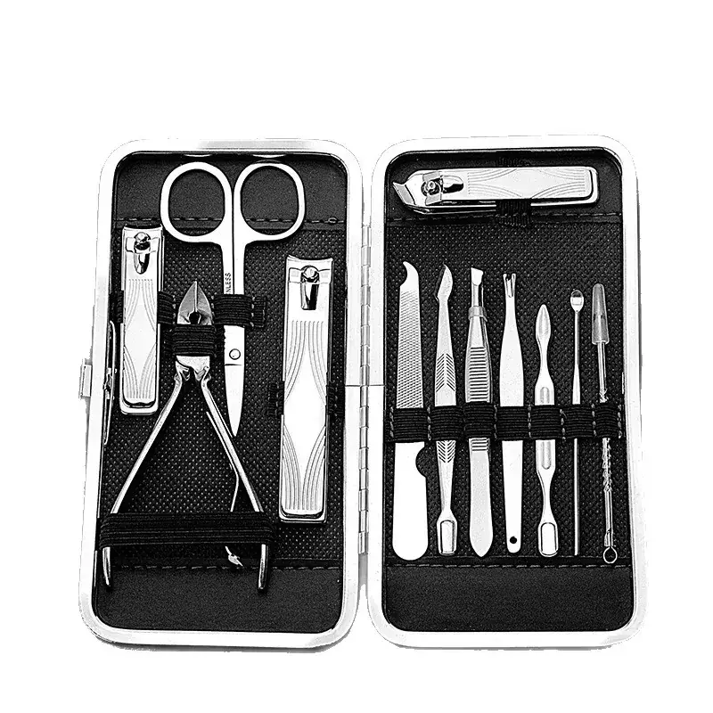 12-Piece Stainless Steel Nail Care Set for Men