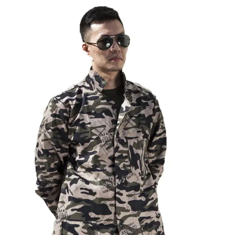 Long Sleeve Camo Work Coat for Men - Image 5