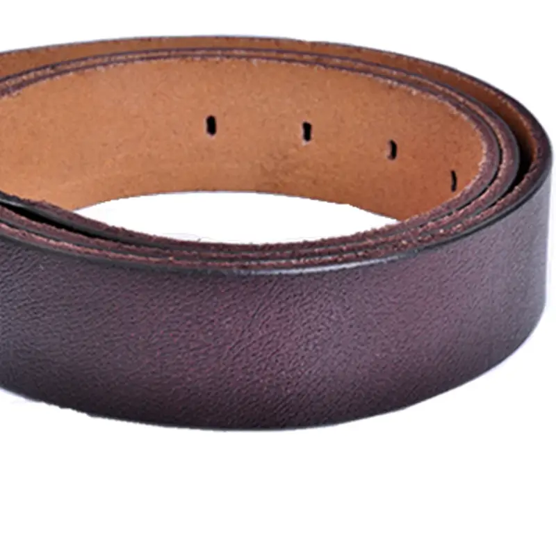 Men's Red Leather Belt with Silver Buckle - Image 10