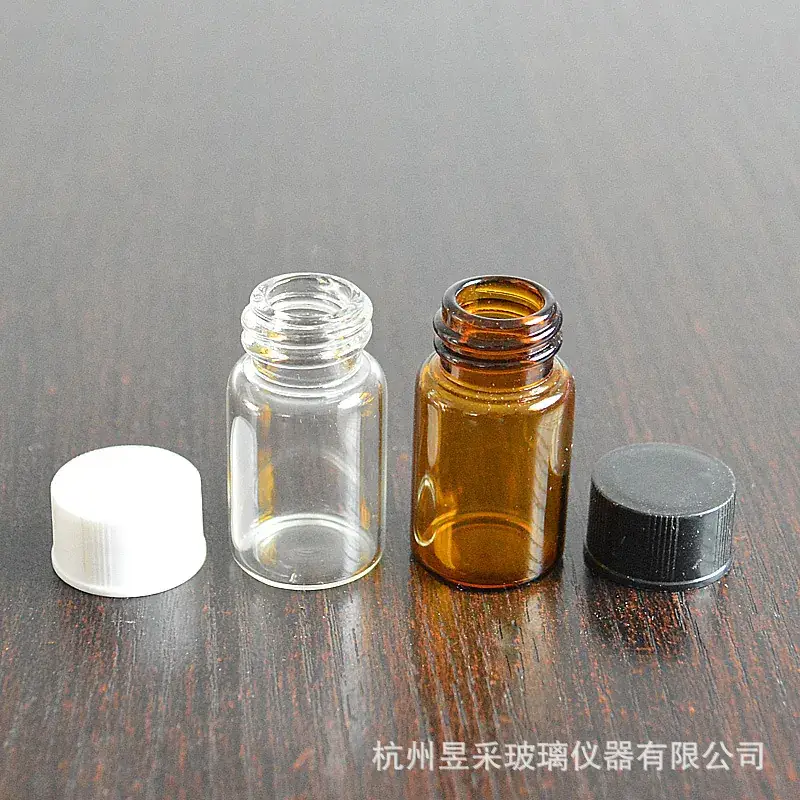 7ml Glass Bottle with Screw Cap & Teflon Sample