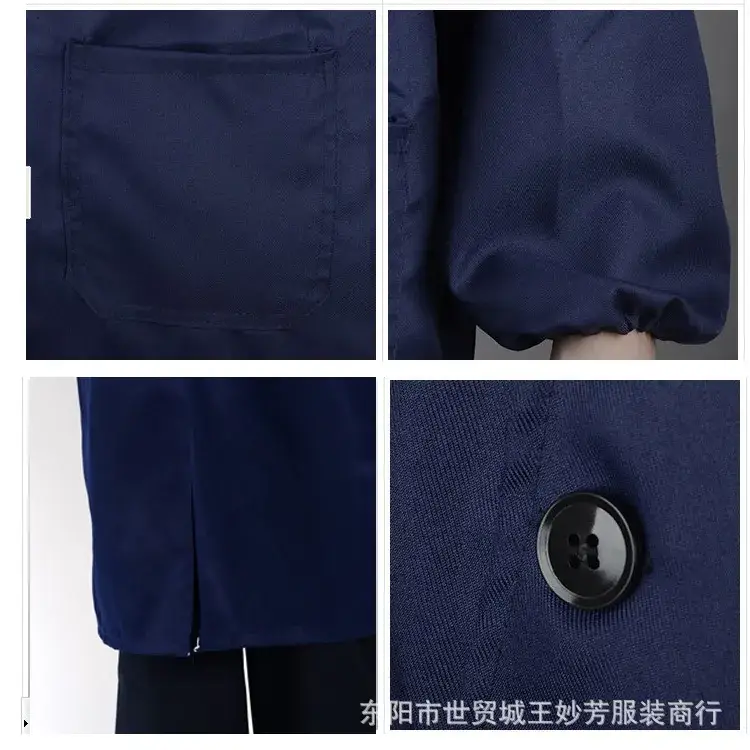 Blue Long Coat for Labor Protection Warehousing - Image 3
