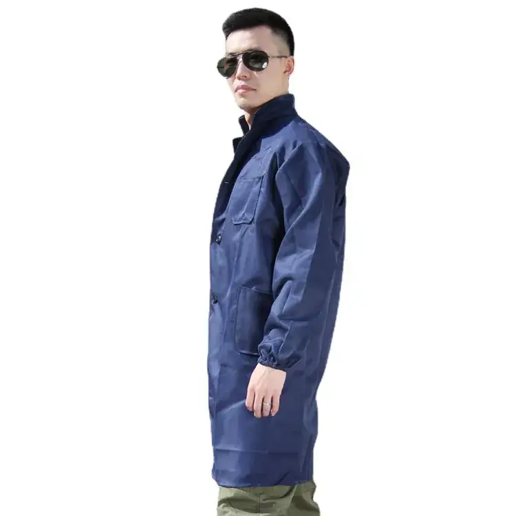 Blue Long Coat for Labor Protection Warehousing - Image 5