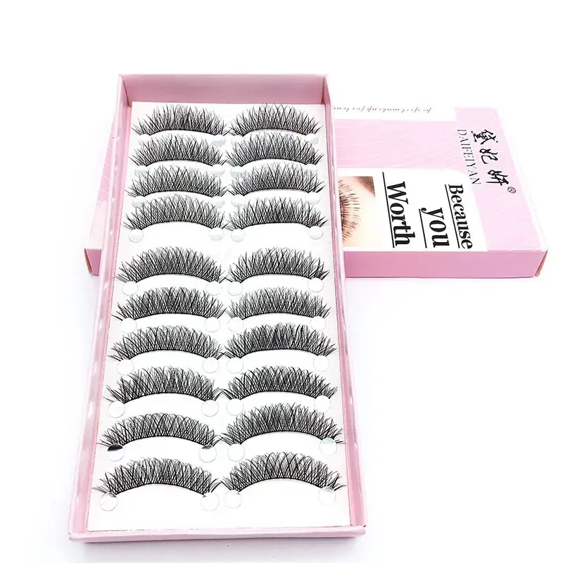 C1 Cotton Stalk False Eyelashes 10 Pairs - Image 5
