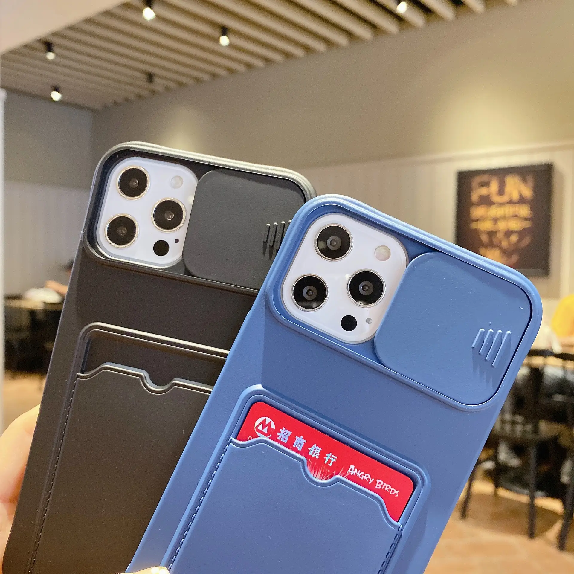 Blue Push-Pull Slide iPhone Case 14mm Matte Finish - Image 9