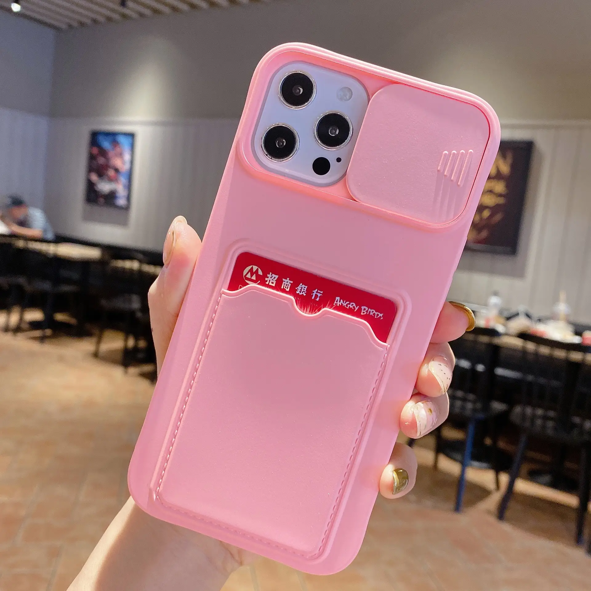 Blue Push-Pull Slide iPhone Case 14mm Matte Finish - Image 5
