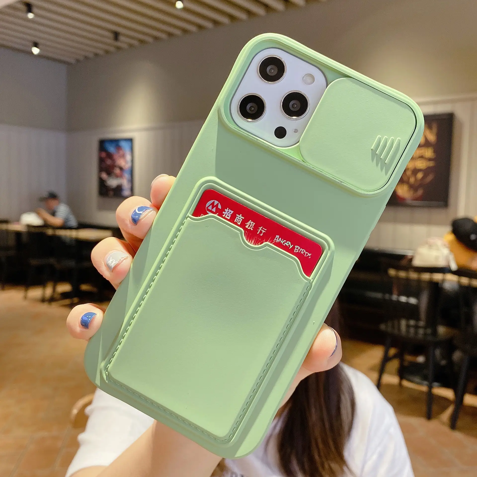 Blue Push-Pull Slide iPhone Case 14mm Matte Finish - Image 6