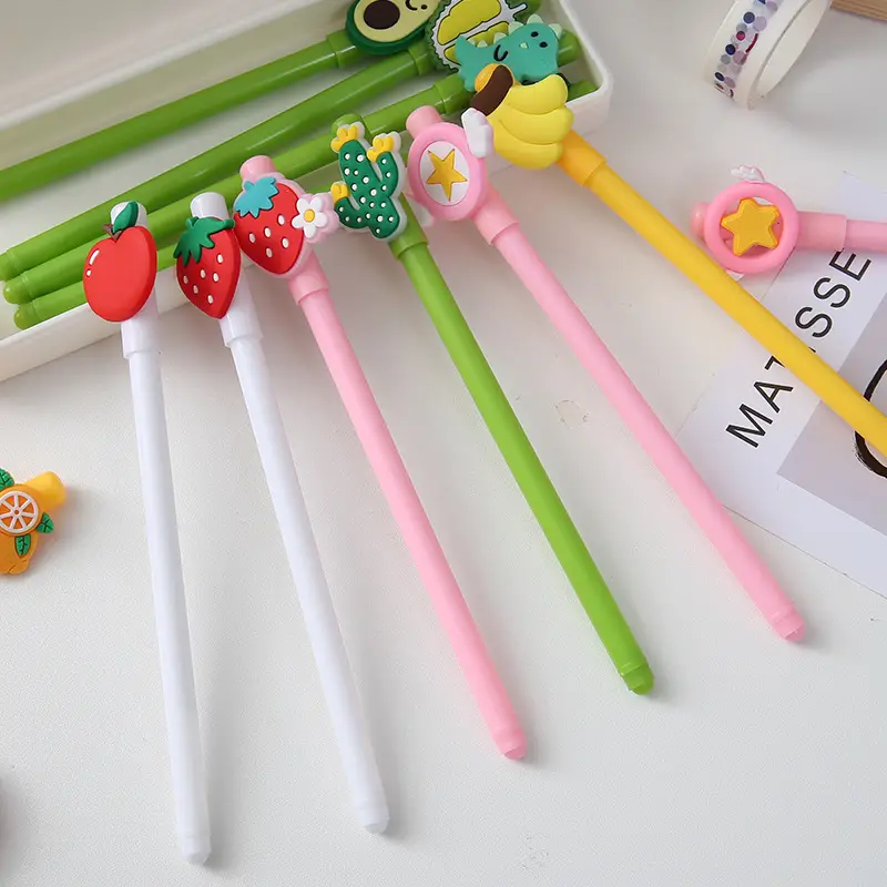Korean Style ins Cute Cartoon Gel Pen Small Fresh Creative Student Water Pen Writing Tool Office Sign Pen Black