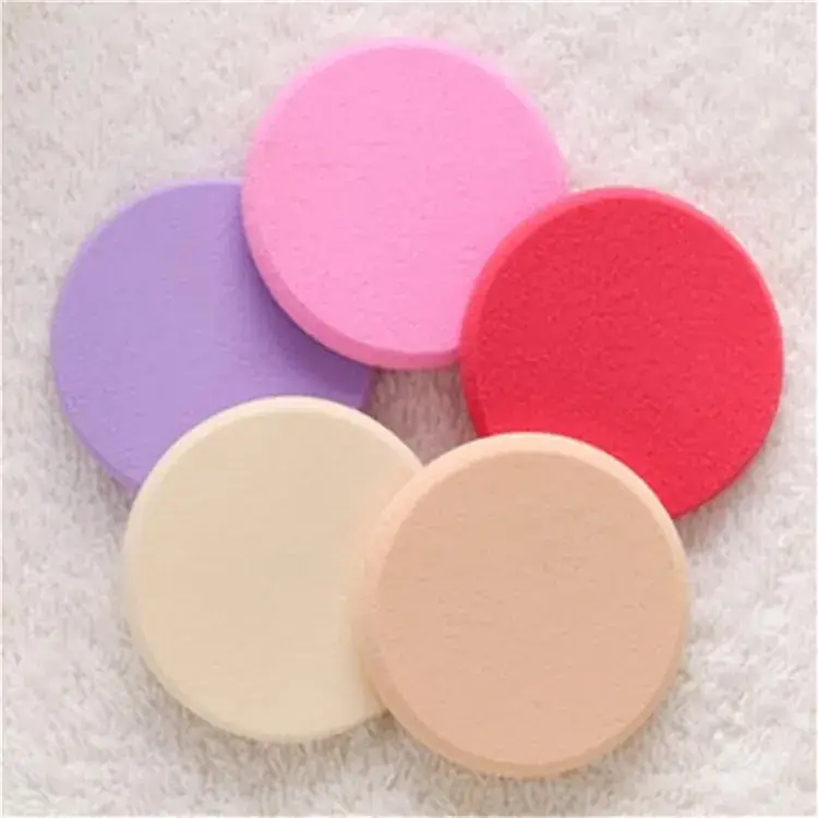 Hydrophilic Non-Latex Makeup Puff Round Edging - Image 3