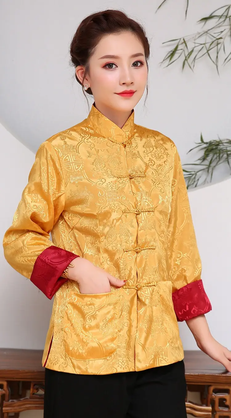 Men Chinese Silk Embroidered Jacket Blue Black Dual Color — feature 41