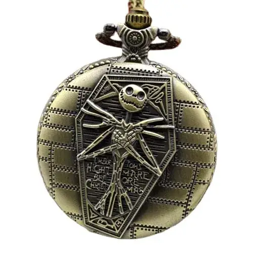 Christmas Night Before Christmas Skull Pocket Watch