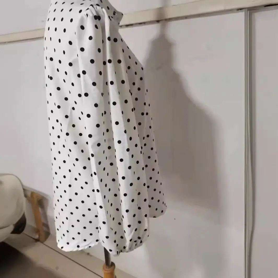 Women's Chiffon Lapel Shirt Polka Dot Loose Fit - Image 6