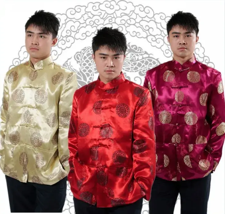 Men's Red Tang Suit Coat Work Long Sleeve Top - Image 8