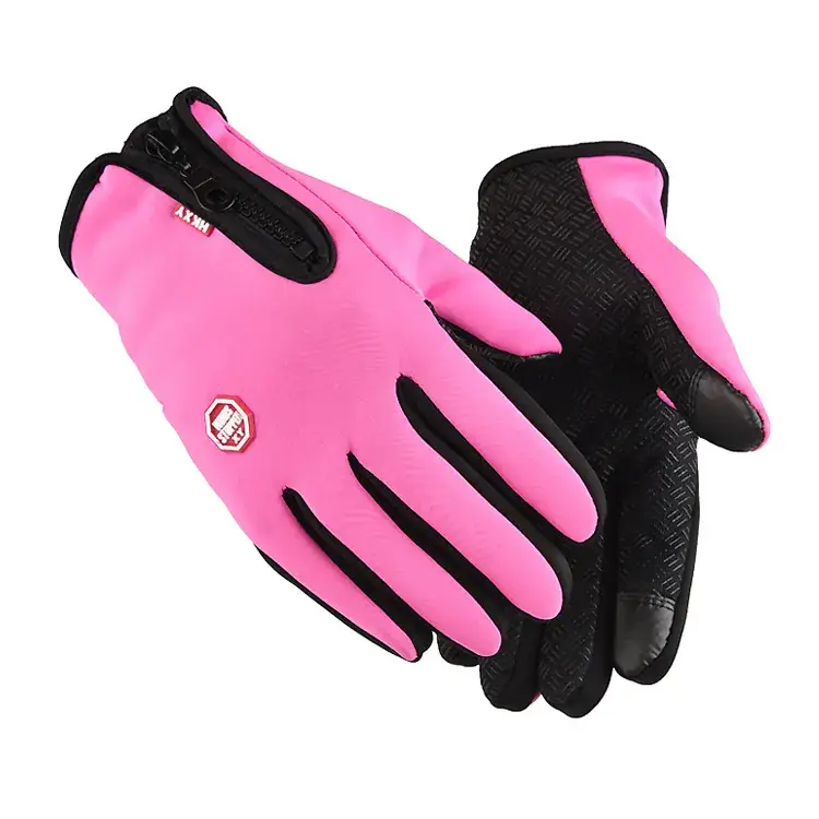 Pink Ski Gloves for Men Women Warm Waterproof - Image 2